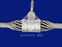 OPGW cable with hanging wire clip